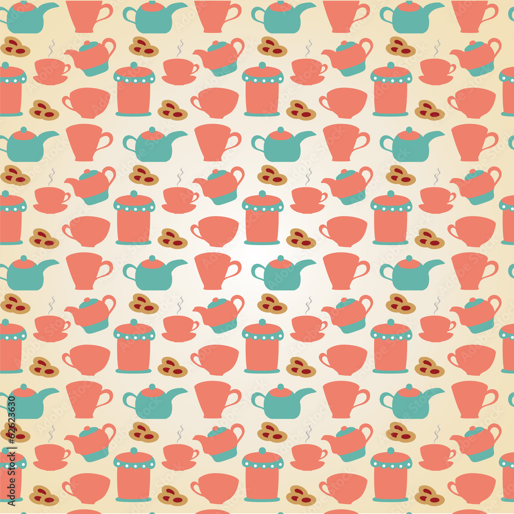 Tea tableware pattern Tea tableware pattern