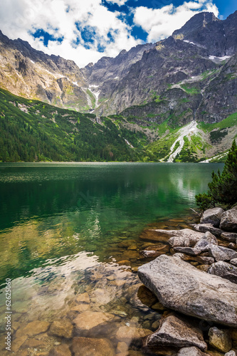 Fototapeta Naklejka Na Ścianę i Meble -  Beautiful lake in Tatra Mountains