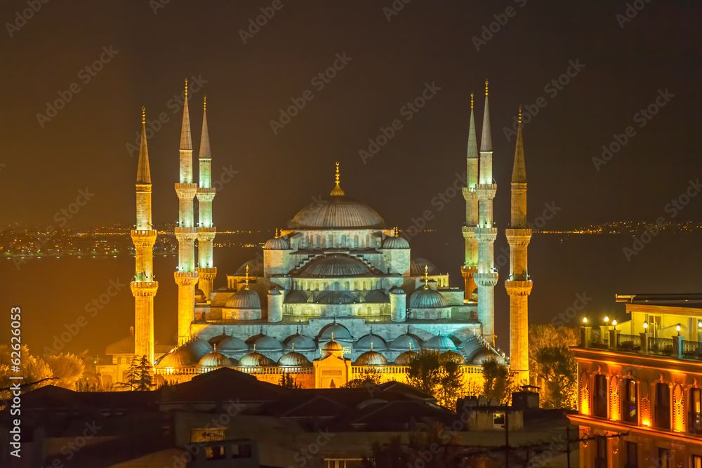Φωτογραφία Blue mosque Istanbul by night