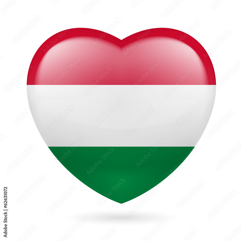 Fototapeta premium Heart icon of Hungary