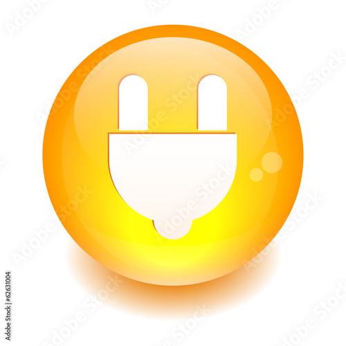 bouton internet prise electric power orange