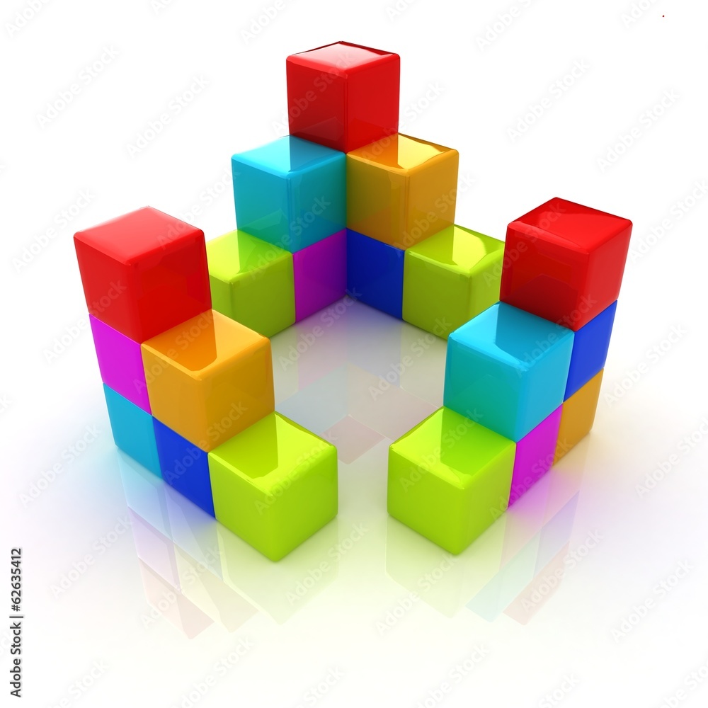 Fototapeta premium colorful block diagram