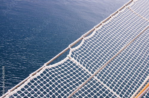 fety net and sea background