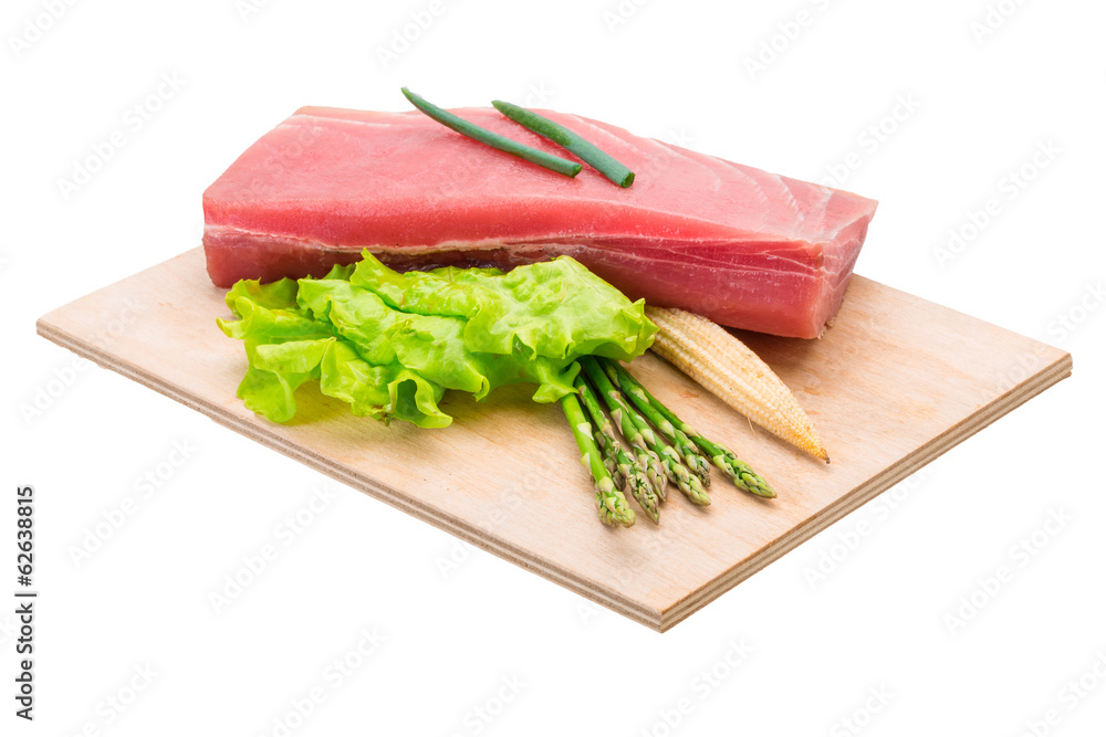 Tuna raw steak