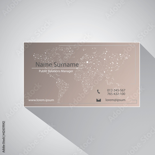 Calling card of art manager.