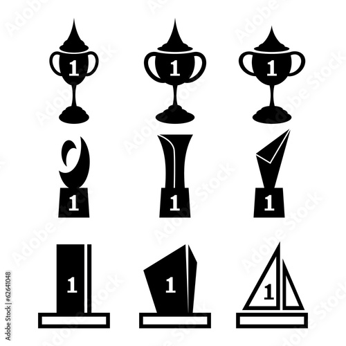 Trophy cups vector