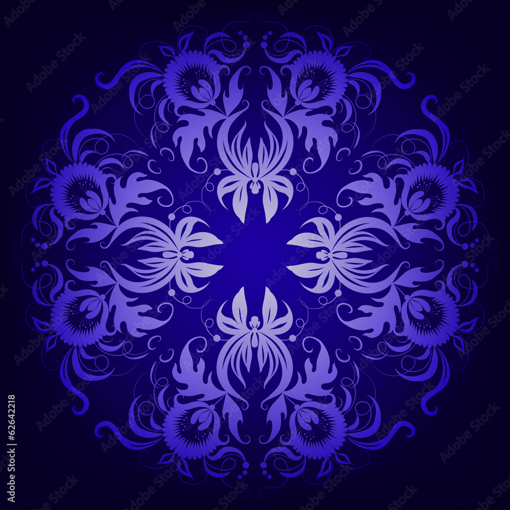 Filigree damask background with lace ornament Filigree damask background with lace ornament