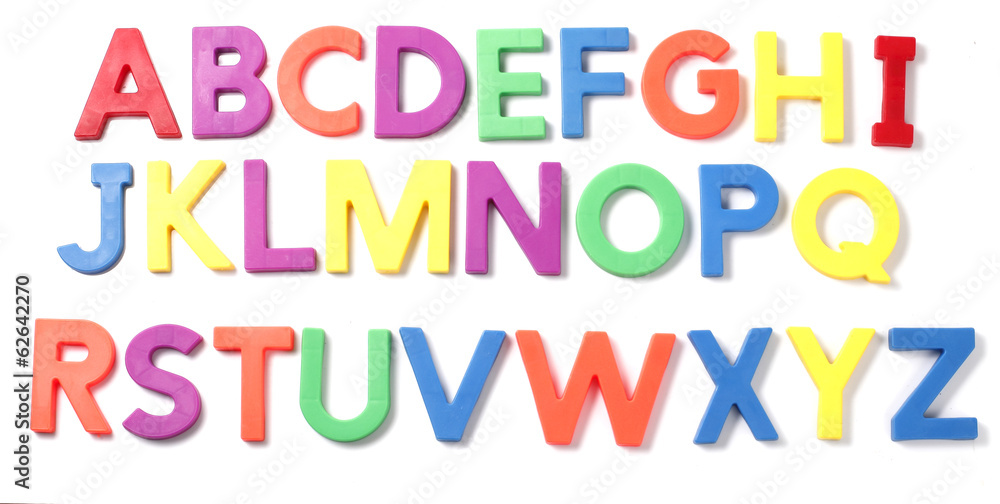 Plastic Magnetic Alphabet Letters Isolated