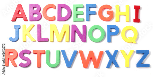 Plastic Magnetic Alphabet Letters Isolated