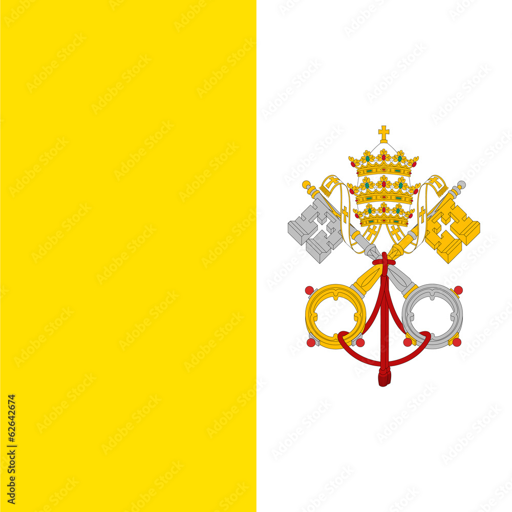 Naklejka premium Vatican City flag