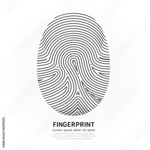 Fingerprint color vector illustration.