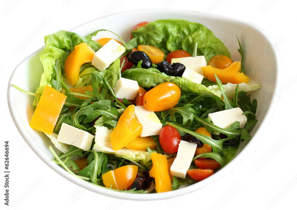 vegetable salad in bowl isolated vegetable salad in bowl isolated