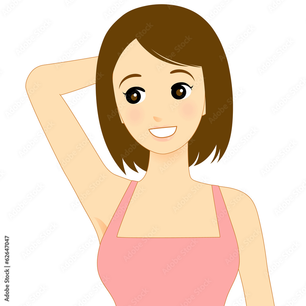 ワキ 女性 脱毛 イラスト Stock Vector Adobe Stock