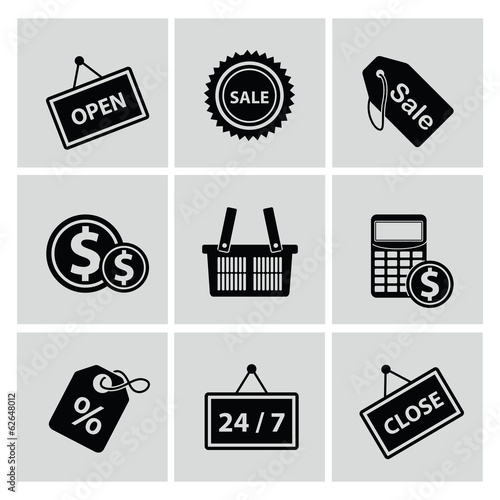 Shopping icons,vector