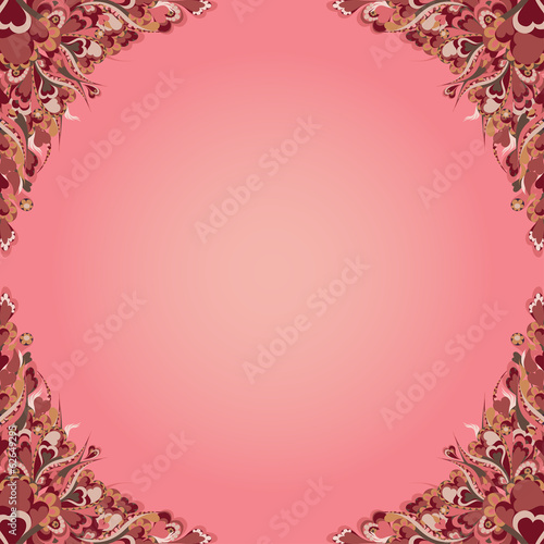 vector illustration background with hearts