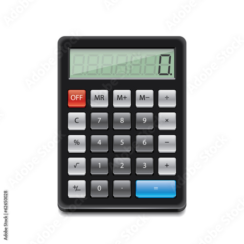 Black calculator vector illustration