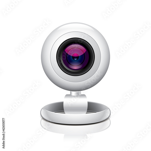 White webcam vector illustration