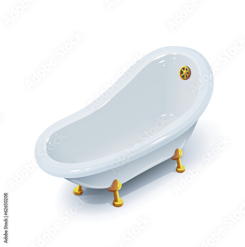 Bath. Eps10 vector illustration. Isolated on white background