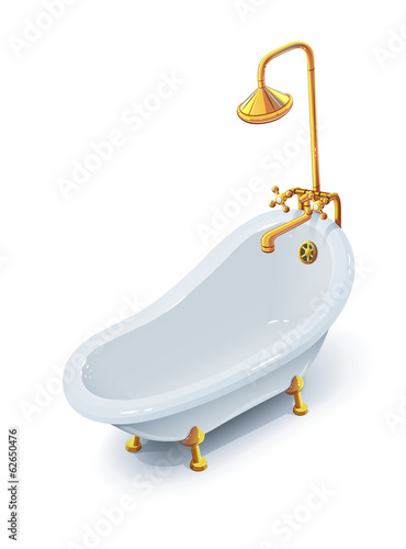 Bath. Eps10 vector illustration. Isolated on white background