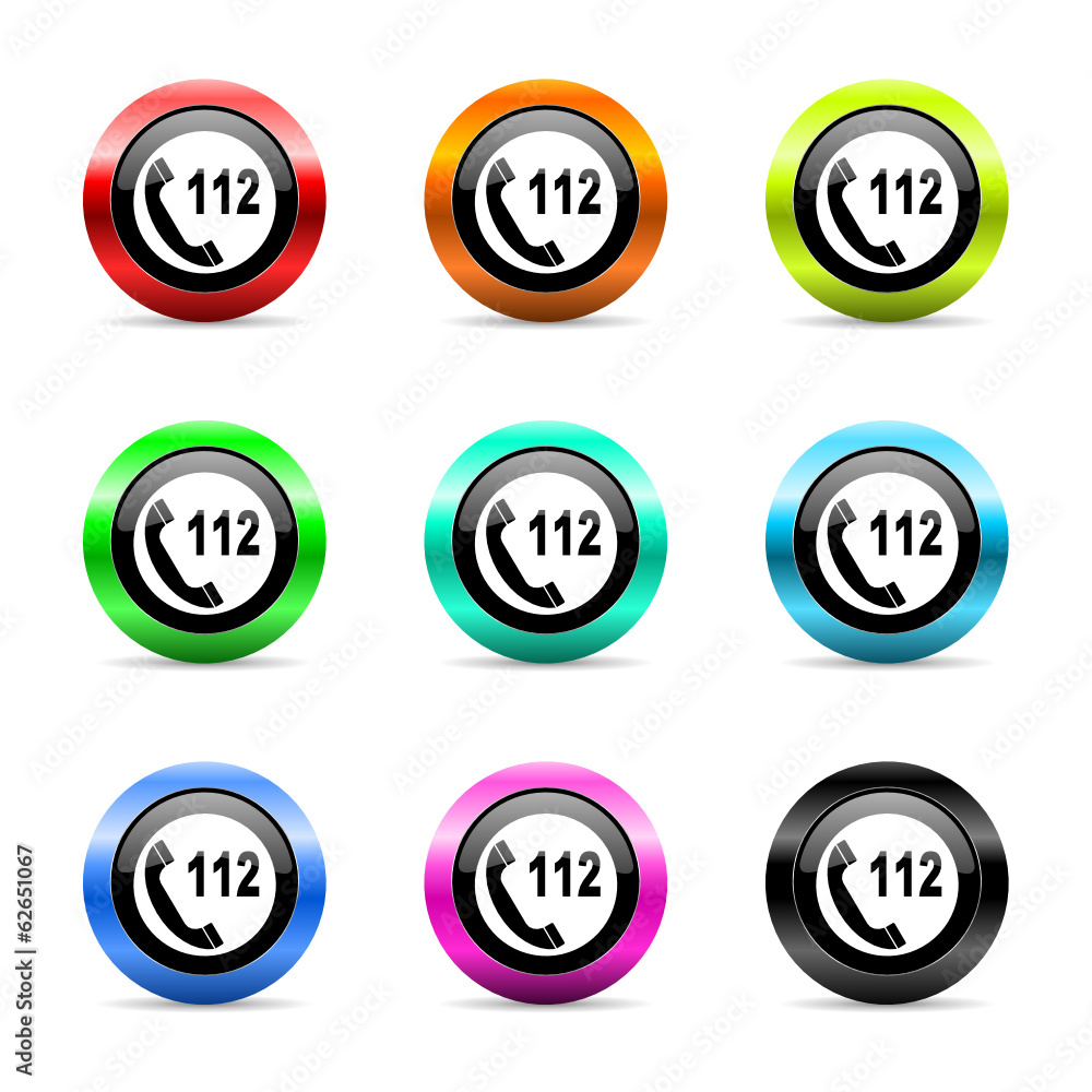 emergency call icon vector set emergency call icon vector set