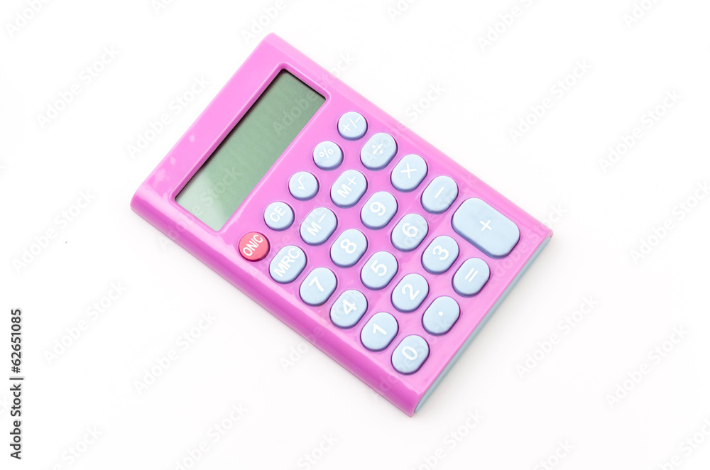 Calculator isolated white background Calculator isolated white background