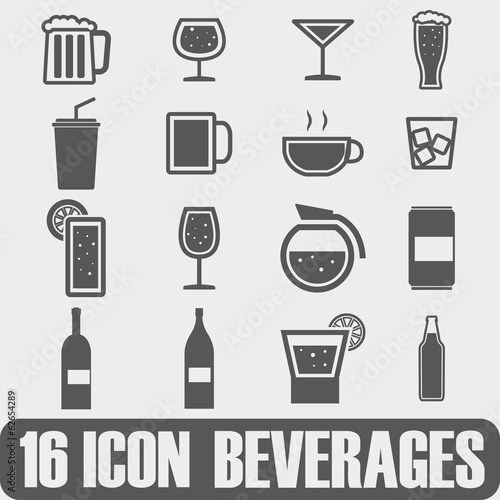 Vector Icon Beverages On white background