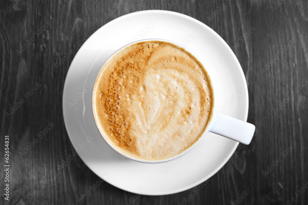 Classic foamy cappuccino in color Classic foamy cappuccino in color