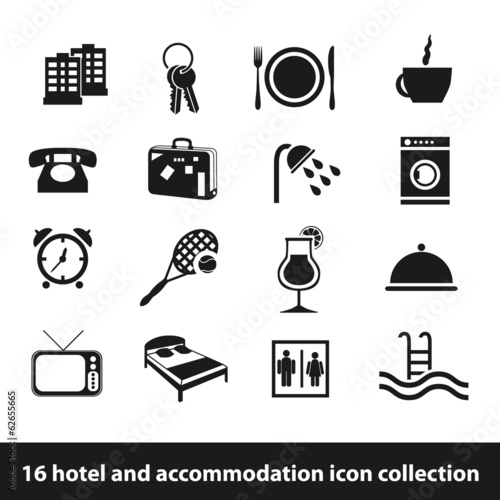 hotel and accommodation icons