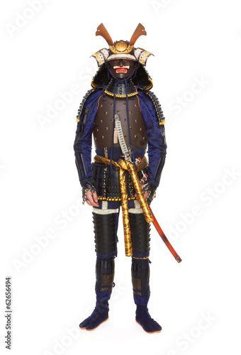 Samurai in armor photo