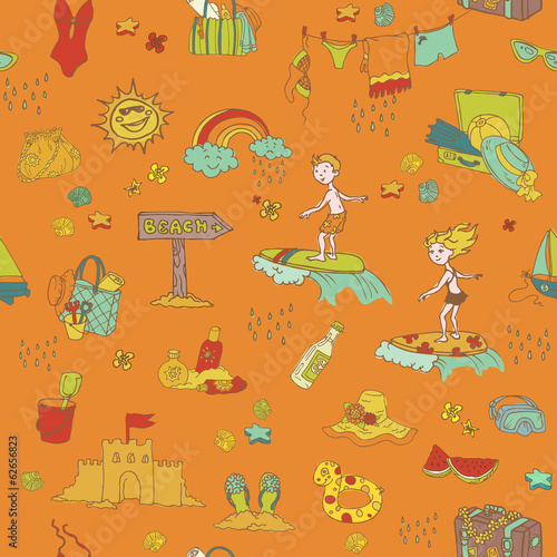 Seamless Summer Holiday Background