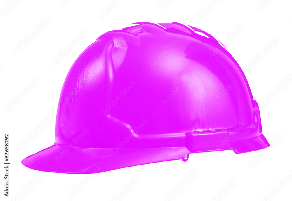 Fototapeta premium hardhat pink colored isolated on white