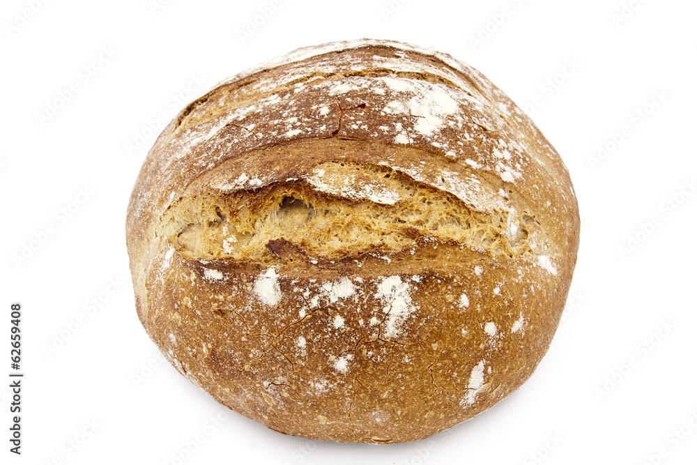 artisan baked bread isolated on white background artisan baked bread isolated on white background