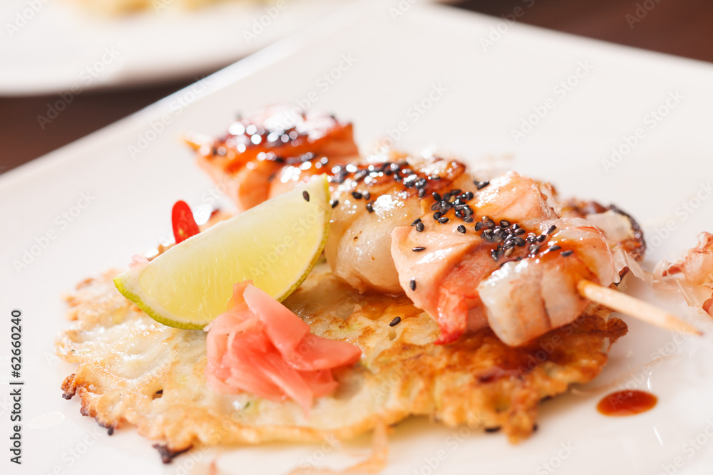 seafood kebab seafood kebab