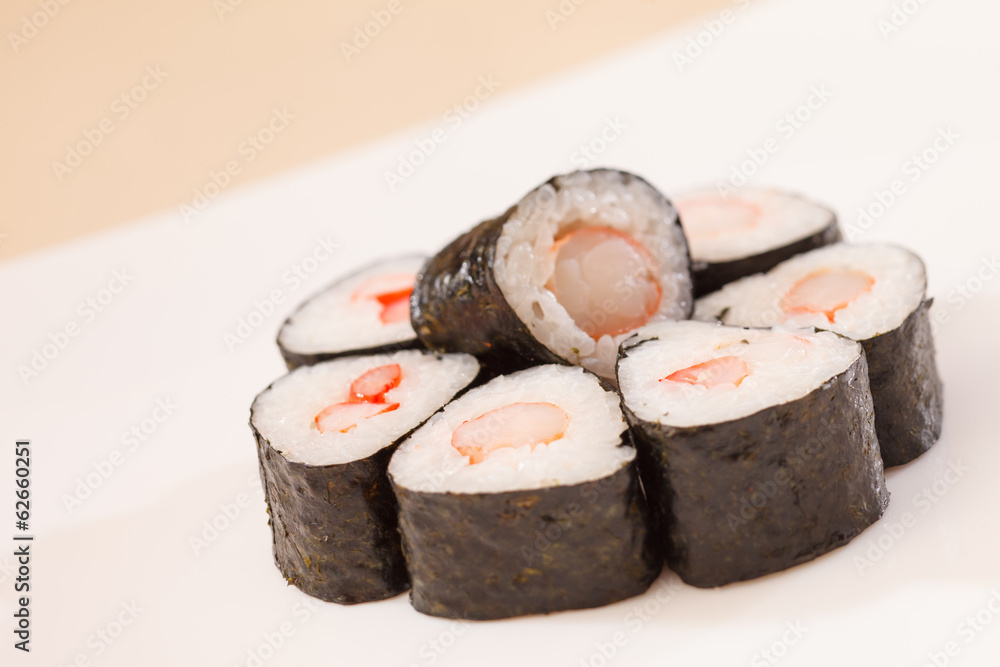 sushi with shrimps sushi with shrimps