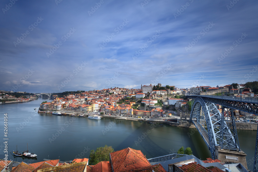 Panoramica para a Cidade do porto e o seu Rio Douro