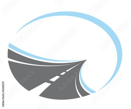 Tarred road disappearing to infinity