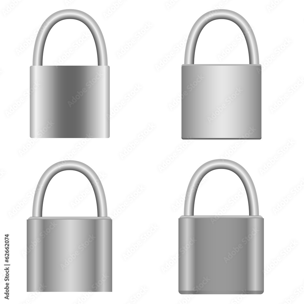 Padlock set on the white background. Vector. Padlock set on the white background. Vector.