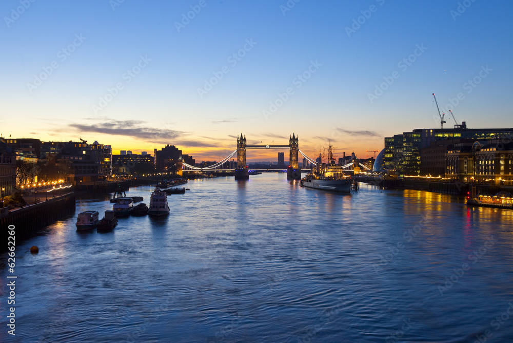 Tower Bridge Sunrise in London