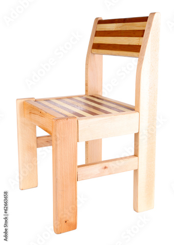Wooden chair  isolated on white