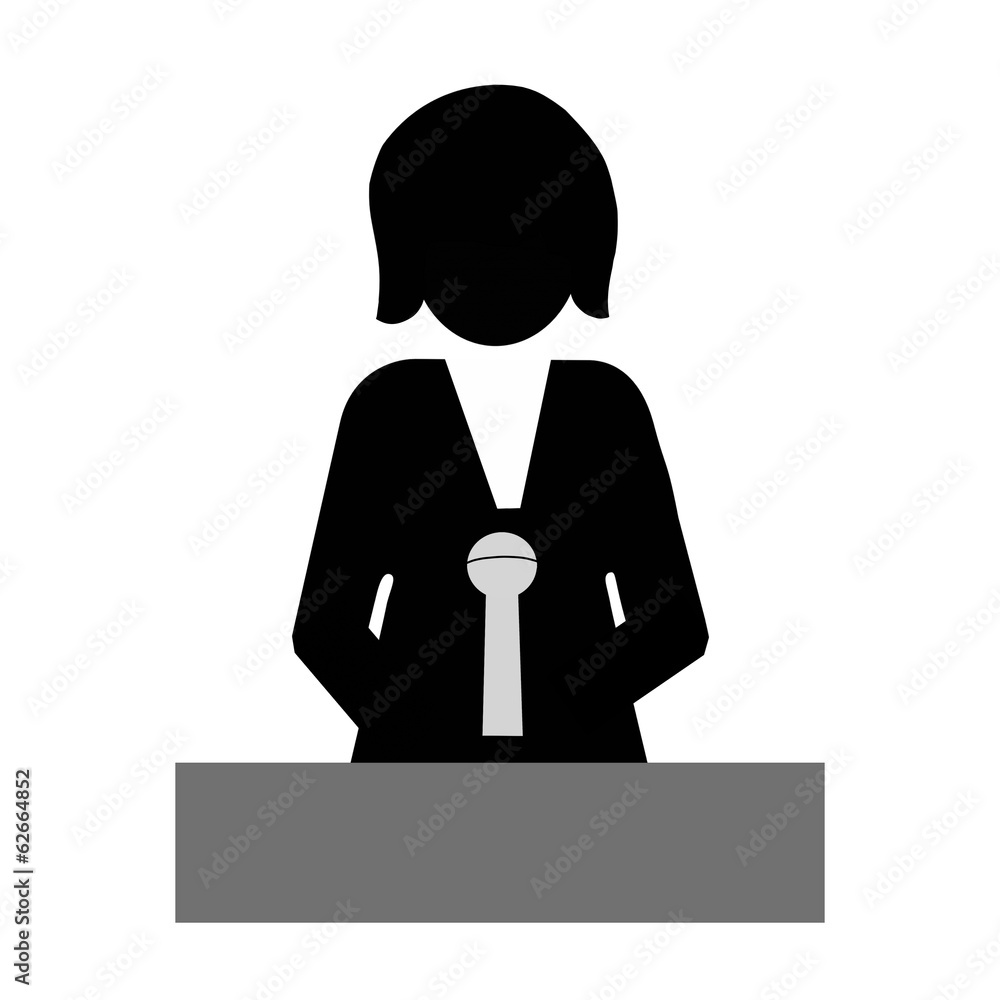 女性司会者アイコン Stock イラスト Adobe Stock