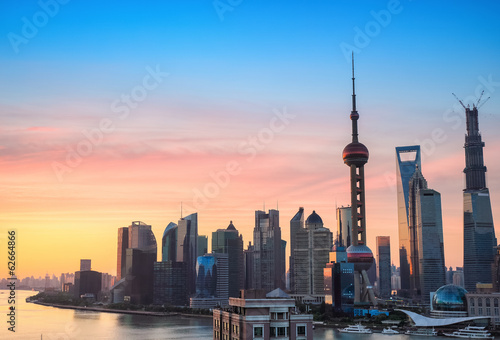 shanghai in sunrise