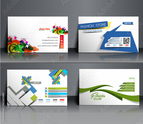 Set of Business Card Mock up Design