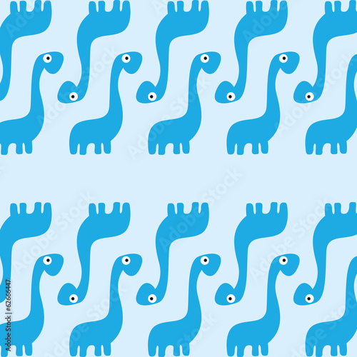 A Vector Cute Cartoon Blue Dinosaurs Background