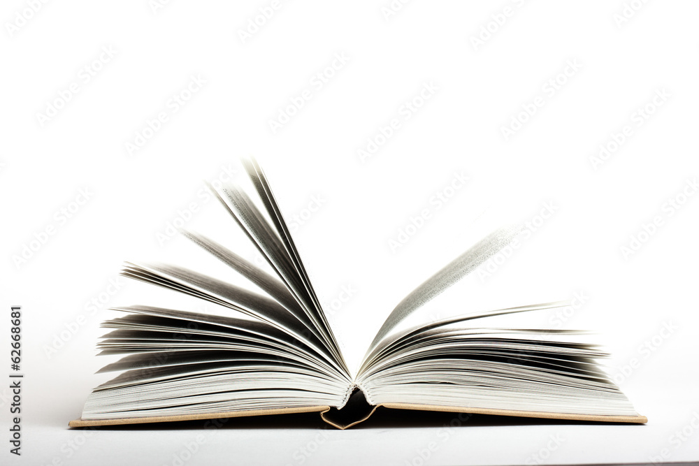 Fototapeta premium open book on white background