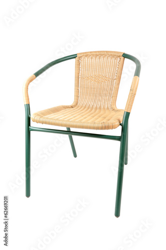 Metal and artificial rattan chair.