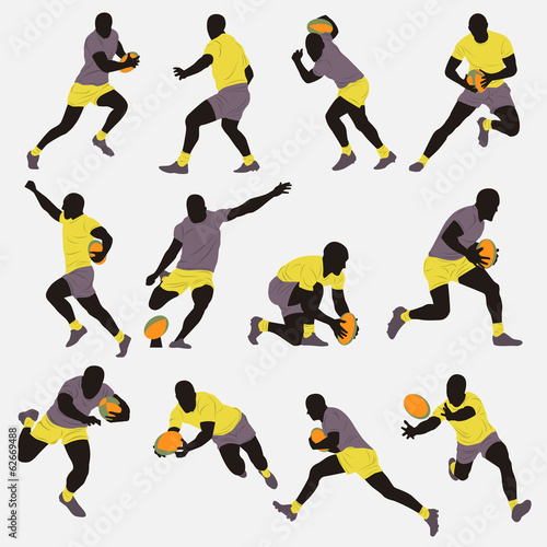Rugby Player Silhouette