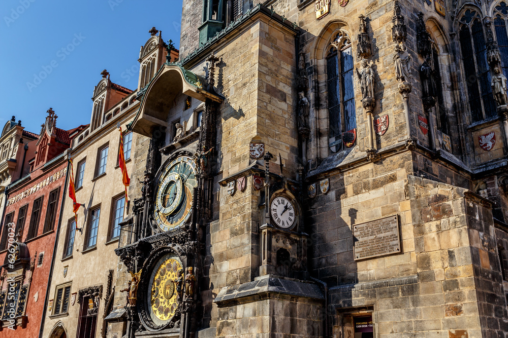 Obraz premium The Prague astronomical clock, or Prague orloj