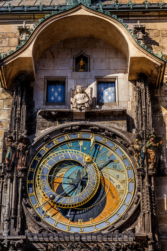 Obraz premium The Prague astronomical clock, or Prague orloj