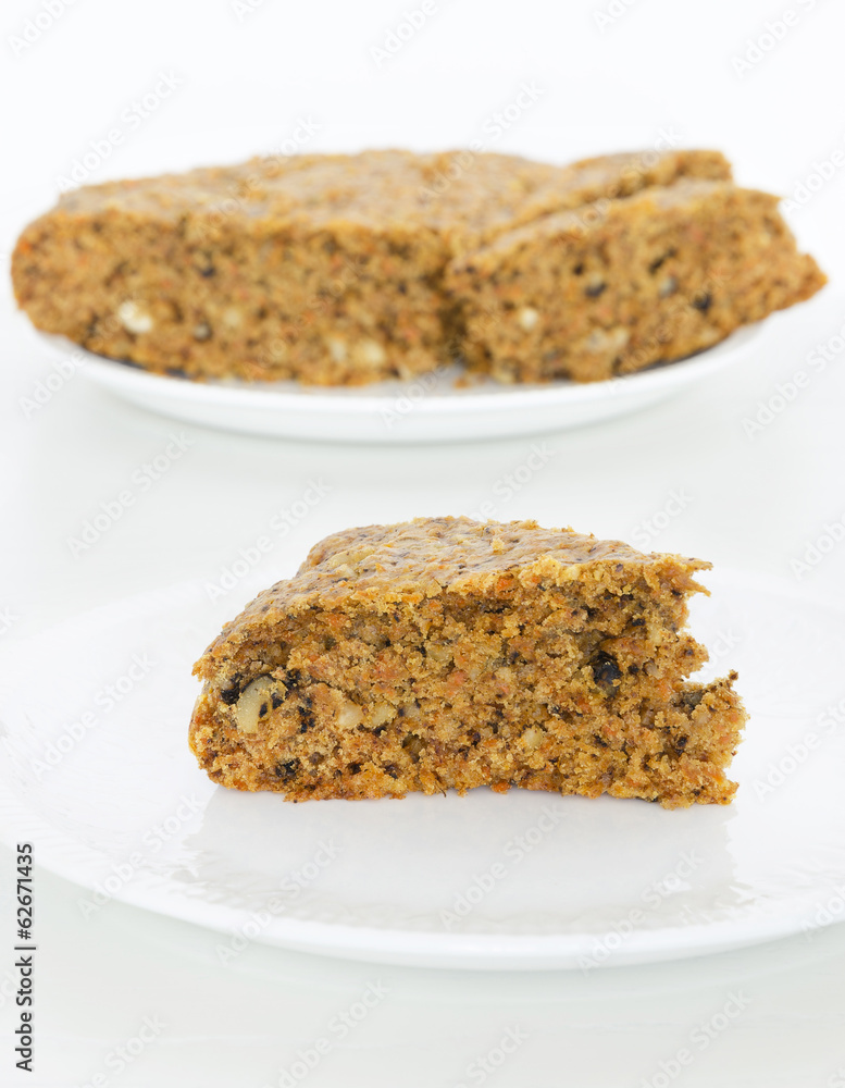 Homemade carrot cake, sliced cake Homemade carrot cake, sliced cake