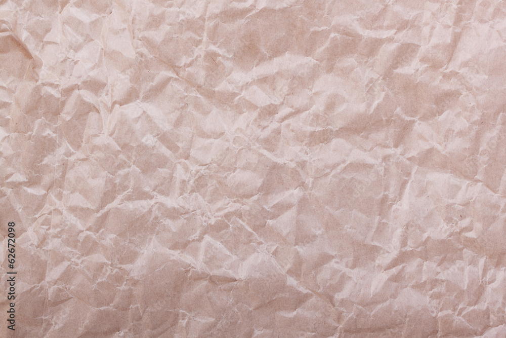 Closeup of brown wrinkled paper Closeup of brown wrinkled paper